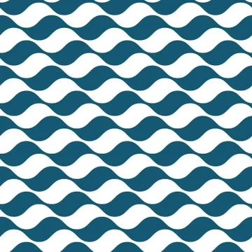 Wavy stripes seamless pattern Stock Illustration