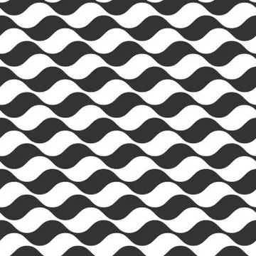 Wavy stripes seamless pattern Stock Illustration