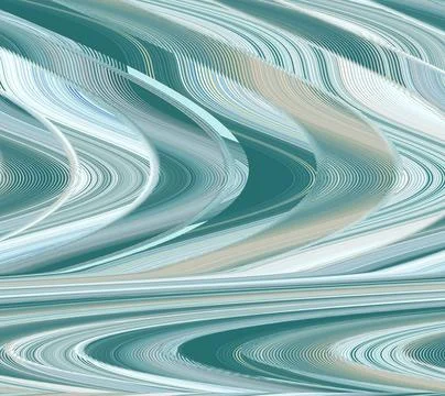 Wavy stripes textured abstract background in green halftones. Stock Illustration