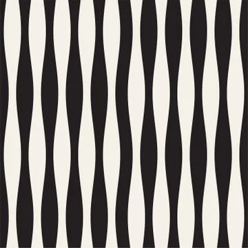 Wavy stripes vector seamless pattern. Retro wavy texture. Geometric lines 스톡 일러스트