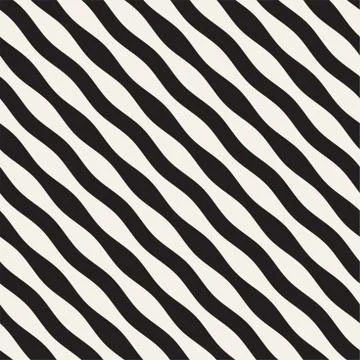 Wavy stripes vector seamless pattern. Retro wavy texture. Geometric lines m.. Illustrazione stock