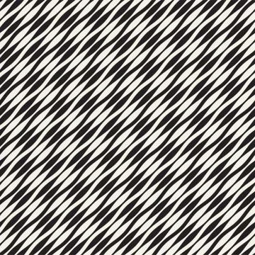 Wavy stripes vector seamless pattern. Retro wavy texture. Geometric lines m.. Stock Illustration