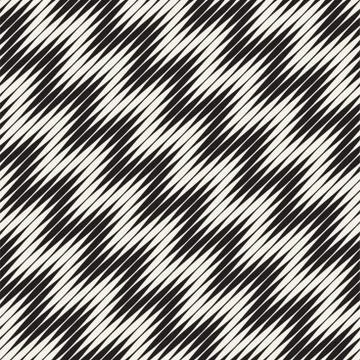 Wavy stripes vector seamless pattern. Retro wavy engraving texture. Geometr.. Illustrazione stock