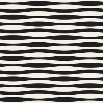 Wavy stripes vector seamless pattern. Retro wavy texture. Geometric lines m.. Illustrazione stock