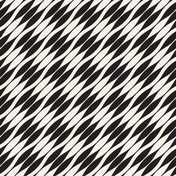 Wavy stripes vector seamless pattern. Retro wavy texture. Geometric lines m.. Illustrazione stock