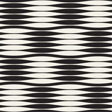Wavy stripes vector seamless pattern. Retro wavy texture. Geometric lines m.. 스톡 일러스트