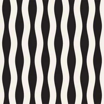Wavy stripes vector seamless pattern. Retro wavy texture. Geometric lines m.. Stock Illustration
