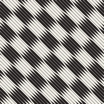 Wavy stripes vector seamless pattern. Retro wavy texture. Geometric lines m.. 스톡 일러스트