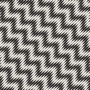 Wavy stripes vector seamless pattern. Retro wavy engraving texture. Geometr.. 스톡 일러스트