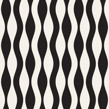 Wavy stripes vector seamless pattern. Retro wavy texture. Geometric lines m.. 스톡 일러스트