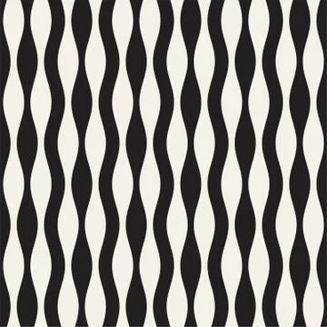 Wavy stripes vector seamless pattern. Retro wavy texture. Geometric lines m.. Stockillustratie