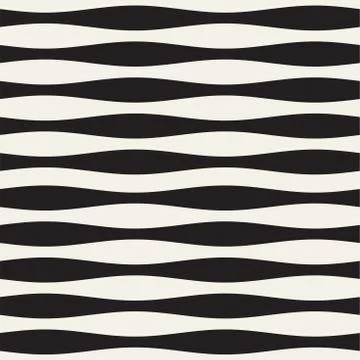 Wavy stripes vector seamless pattern. Retro wavy texture. Geometric lines m.. 스톡 일러스트