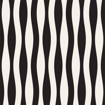 Wavy stripes vector seamless pattern. Retro wavy texture. Geometric lines m.. Illustrazione stock