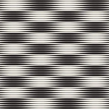 Wavy stripes vector seamless pattern. Retro wavy texture. Geometric lines m.. Stock Illustration