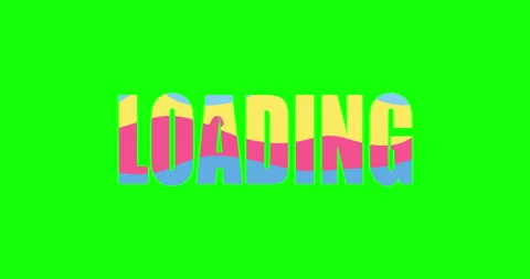 Wavy style animation of text loading. 2d kinetic typography loading world Stock Footage 235492535