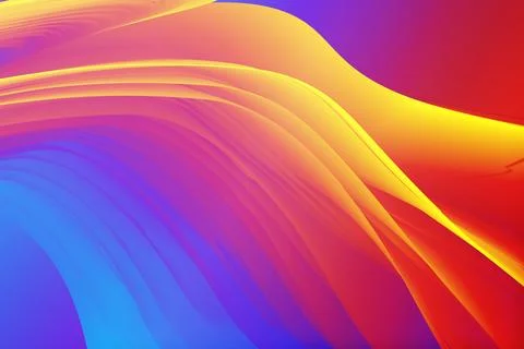 Wavy style creative modern abstract gradient colored overly colorful Stock Illustration