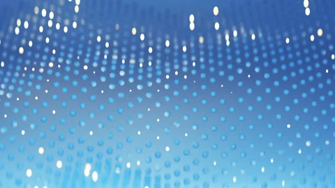 Wavy surface of blue spheres loopable 3D render animation Stock Footage 106721581