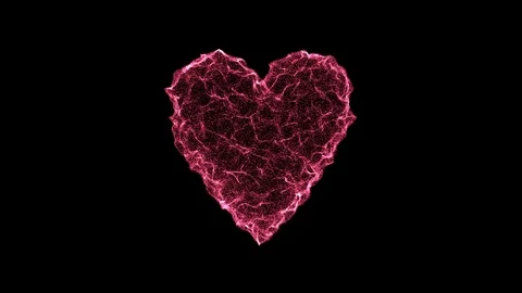 Wavy surface on heart shape Stock Footage 95007265