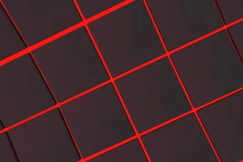 Wavy surface made of cubes with glowing background Stock Illustration