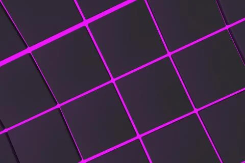 Wavy surface made of cubes with glowing background Stock Illustration