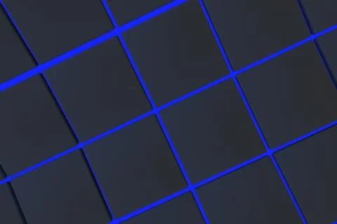 Wavy surface made of cubes with glowing background Stock Illustration