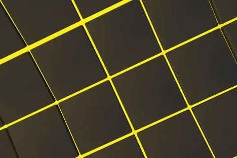 Wavy surface made of cubes with glowing background Illustrazione stock