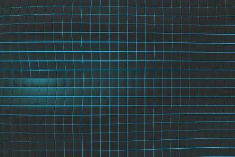 Wavy surface made of cubes with glowing background Stock Illustration