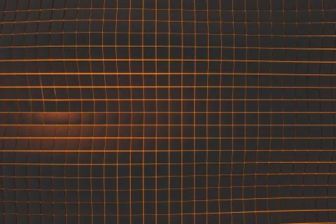 Wavy surface made of cubes with glowing background Stock Illustration