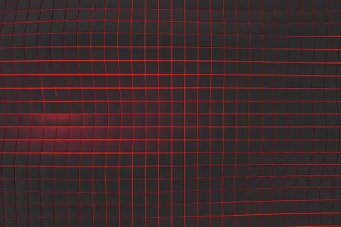 Wavy surface made of cubes with glowing background Illustrazione stock