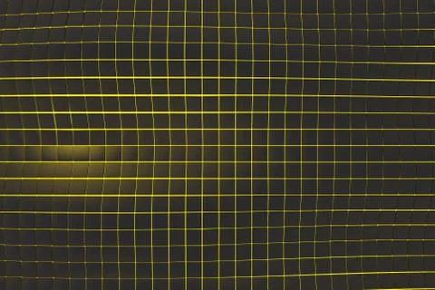 Wavy surface made of cubes with glowing background Stock Illustration