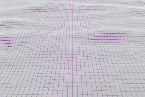 Wavy surface made of cubes with glowing background Stock Illustration