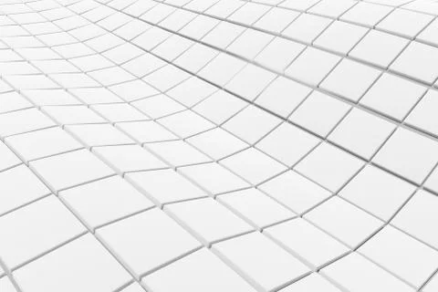 Wavy surface made of cubes with glowing background Stock Illustration