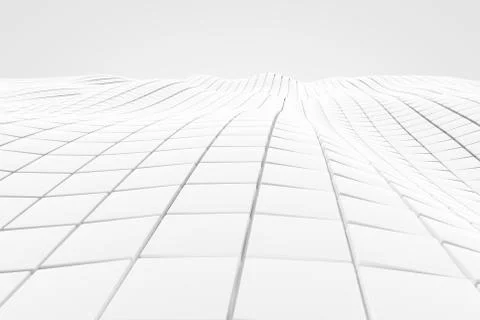 Wavy surface made of cubes with glowing background Stock Illustration