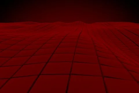 Wavy surface made of cubes Stock Illustration