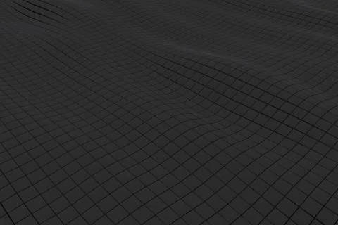 Wavy surface made of cubes Stock Illustration
