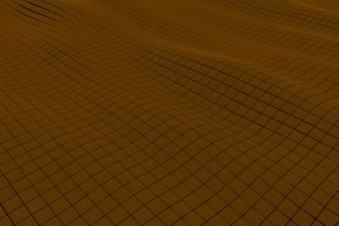 Wavy surface made of cubes Stock Illustration