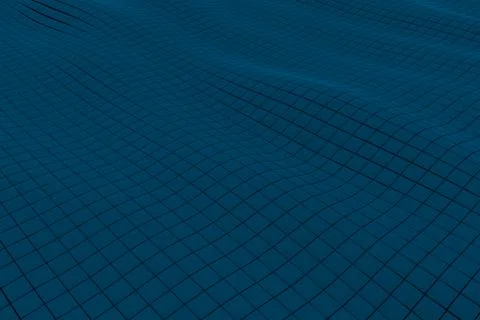 Wavy surface made of cubes Stock Illustration