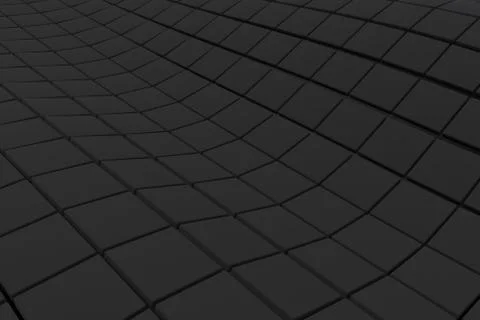 Wavy surface made of cubes Stock Illustration