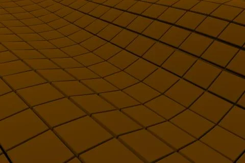 Wavy surface made of cubes Stock Illustration