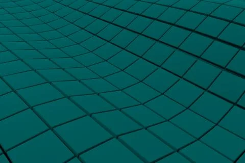 Wavy surface made of cubes Stock Illustration
