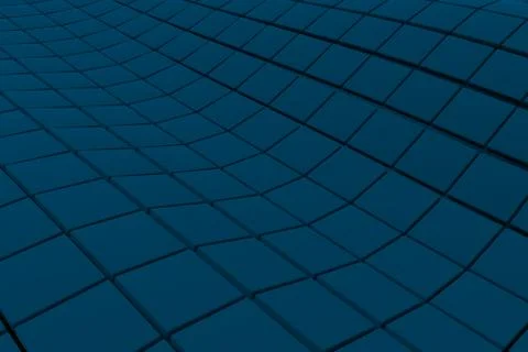 Wavy surface made of cubes Stock Illustration