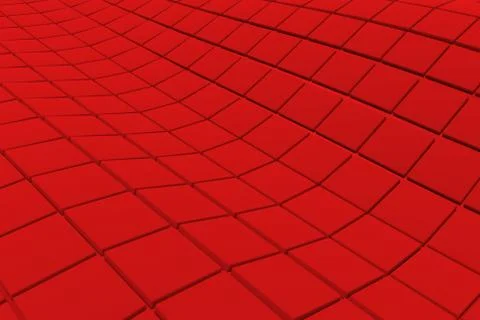 Wavy surface made of cubes Stock Illustration