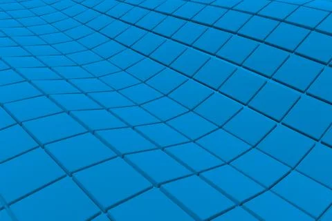 Wavy surface made of cubes Illustrazione stock