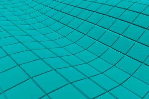 Wavy surface made of cubes Illustrazione stock