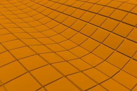 Wavy surface made of cubes Stock Illustration