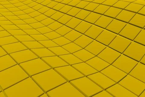 Wavy surface made of cubes Stock Illustration