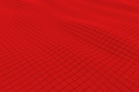 Wavy surface made of cubes Stock Illustration