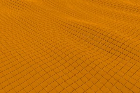 Wavy surface made of cubes Stock Illustration