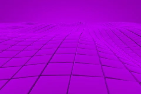 Wavy surface made of cubes Illustrazione stock