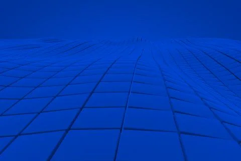 Wavy surface made of cubes Illustrazione stock